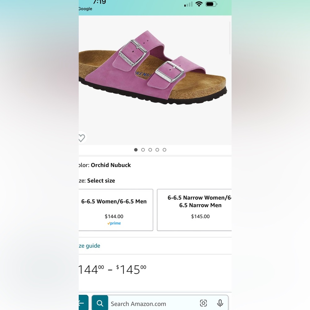 New Birkenstock Arizona Soft Footbed
Nubuck Leather